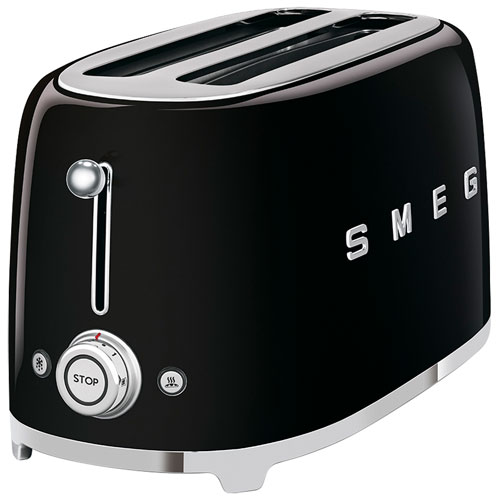 Image 1 of 3.. Smeg 50's Style Retro Long Slot Toaster - 4-Slice - Black