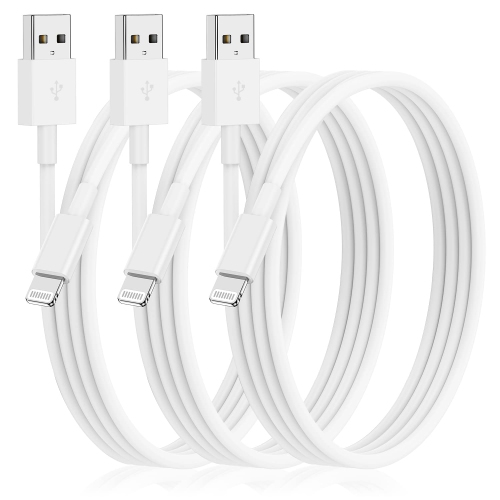 Image 1 of 6.. 3Pack for Apple MFI Certified Charging Lightning Cable to USB Wire Charger Cords for Apple iPhone 14/13/12 Xs Max XR X 8 7 6 5 Plus SE iPad Mini
