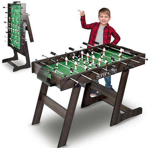 Image 1 of 6.. 48'' Competition Sized Foldable Foosball Table - Arcade Table Soccer for Home & Game Room with 2 Balls