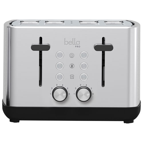 Image 1 of 8.. Bella Pro Toaster - 4-Slice - Stainless Steel - Only at Best Buy