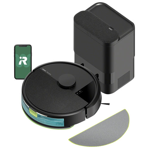 Image 1 of 21.. iRobot Roomba 105 Combo Wi-Fi Connected Self-Empty Robot Vacuum & Mop - Black