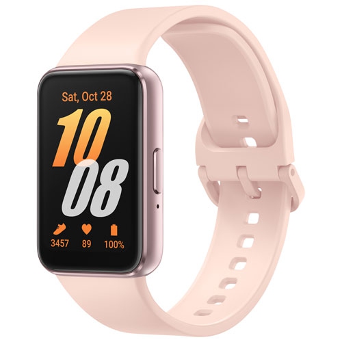 Image 1 of 1.. Open Box - Samsung Galaxy Fit3 Fitness Tracker with Heart Rate Monitor - Pink Gold
